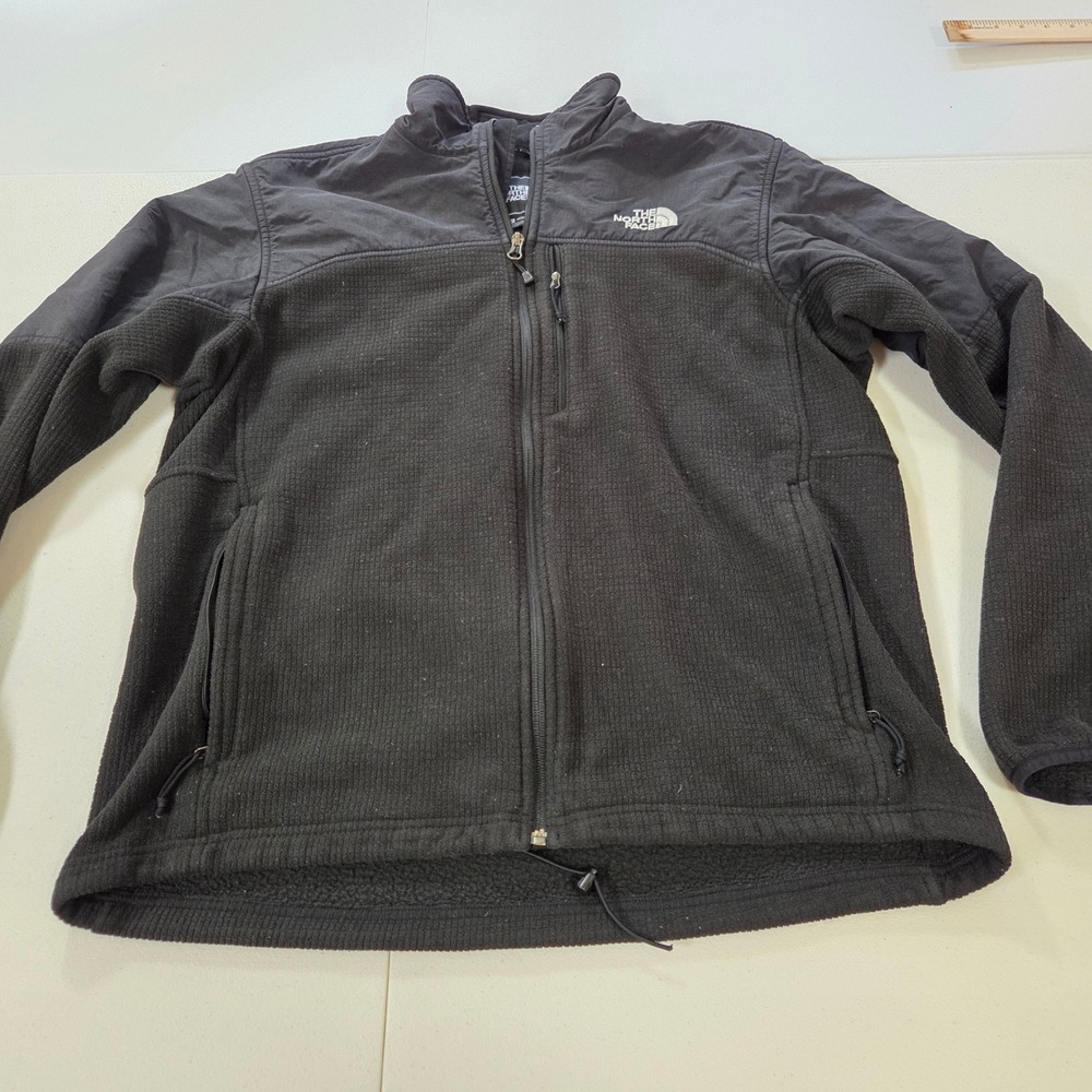 The North Face Mens Denali 2 Full Zip Fleece Jacket Black Large Waffle Knit